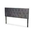 thumbnail image 1 of Baxton Studio Felix Modern and Contemporary Grey Velvet Fabric Upholstered Queen Size Headboard,Wholesale Interiors, 1 of 7