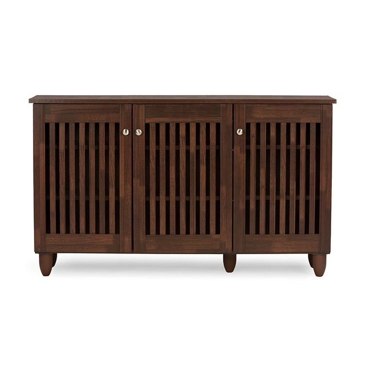 Baxton Studio Winda Modern and Contemporary 2-Door Dark Brown Wooden Entryway Shoes Storage Cabinet Baxton Studio Winda Modern and Contemporary 2-Door Dark Brown Wooden Entryway Shoes Storage Cabinet
