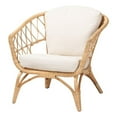 thumbnail image 1 of Baxton Studio Feya Modern Bohemian Natural Brown Antique Rattan Armchair, 1 of 10