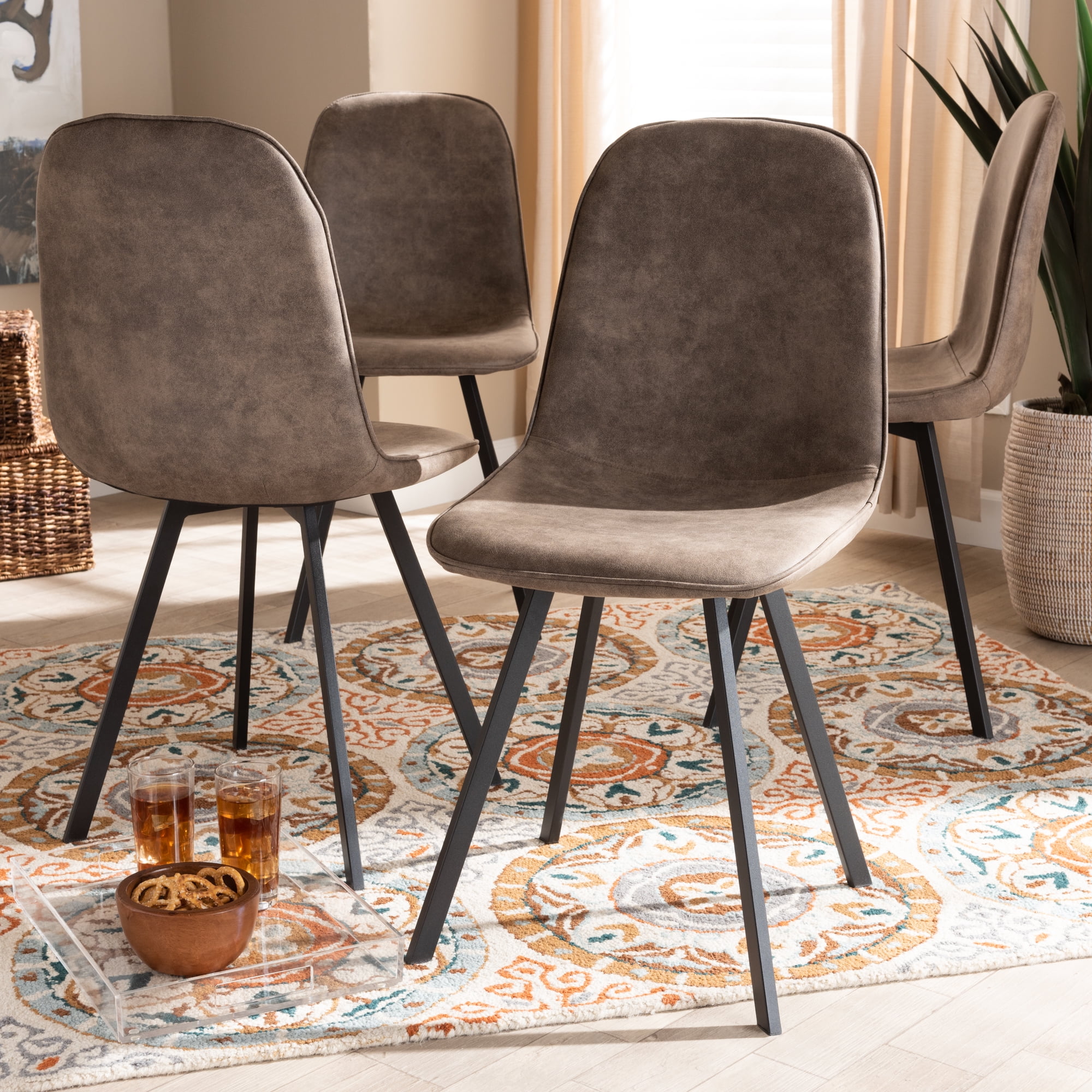 Baxton Studio Filicia Modern and Contemporary Grey and Brown Imitation ...