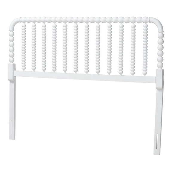 Baxton Studio Finley Turned Bobbin Headboard Crafted Wood Panel Full White