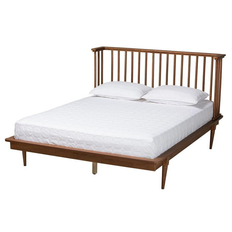 Baxton Studio Shiro Mid-Century Modern Ash Walnut Finished Wood Queen Size Platform Bed Baxton Studio Shiro Mid-Century Modern Ash Walnut Finished Wood Queen Size Platform Bed