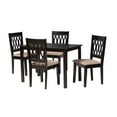 thumbnail image 1 of Baxton Studio Florencia Beige Fabric and Espresso Brown Wood 5-Piece Dining Set, 1 of 12