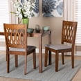 thumbnail image 1 of Baxton Studio Florencia Modern Grey Fabric and Walnut Brown Finished Wood 2-Piece Dining Chair Set, 1 of 9