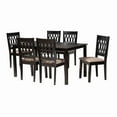 thumbnail image 1 of Baxton Studio Beige Fabric and Espresso Brown Finished Wood 7-Piece Dining Set, 1 of 15