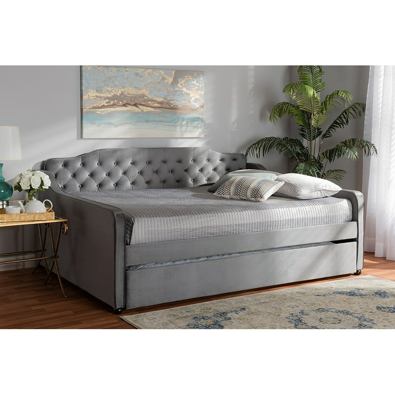 Grey cheap velvet daybed