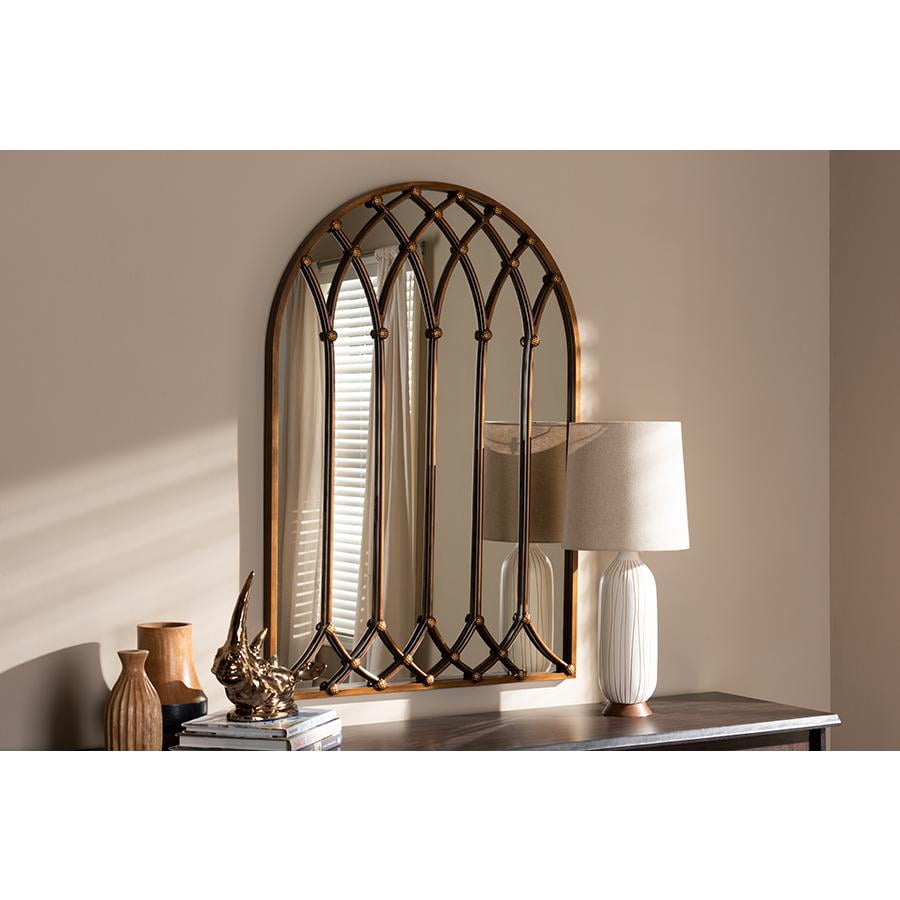 Baxton Studio Freja Vintage Farmhouse Antique Bronze Finished Arched ...