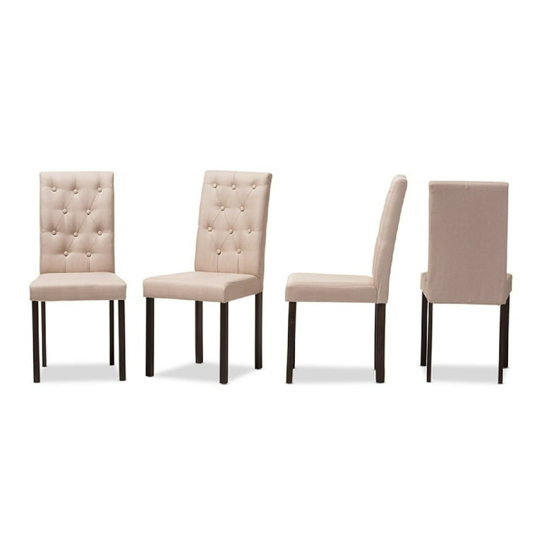 Baxton Studio Gardner Modern and Contemporary Dark Brown Finished Grey Fabric Upholstered Dining Chair - Set of 4 Baxton Studio Gardner Modern and Contemporary Dark Brown Finished Grey Fabric Upholstered Dining Chair - Set of 4