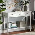 thumbnail image 1 of Baxton Studio Garvey Modern Metal Console Table, Drawer Included, White, 1 of 9