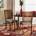 thumbnail image 1 of Baxton Studio Genesis Modern Grey Fabric and Walnut Brown Finished Wood 2-Piece Dining Chair Set, 1 of 9