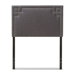 Baxton Studio Geneva Modern and Contemporary Dark Grey Fabric Upholstered Queen Size Headboard Baxton Studio Geneva Modern and Contemporary Dark Grey Fabric Upholstered Queen Size Headboard