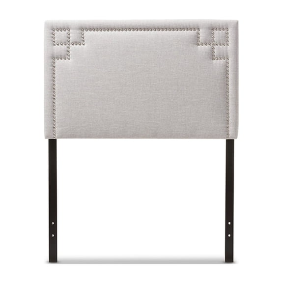 Baxton Studio Geneva Modern and Contemporary Grayish Beige Fabric Upholstered Twin Size Headboard,Wholesale Interiors