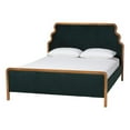 thumbnail image 1 of Baxton Studio Gerianne Velvet Upholstered Platform Bed Bed Frame Queen, 1 of 8