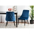 thumbnail image 1 of Baxton Studio Giada Contemporary Glam and Luxe Navy Blue Velvet Fabric and Dark Brown Finished Wood 2-Piece Dining Chair, 1 of 7