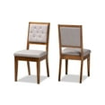 thumbnail image 1 of Baxton Studio Gideon Modern and Contemporary Grey Fabric Upholstered and Walnut Brown Finished Wood 2-Piece Dining Chair, 1 of 7