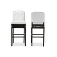thumbnail image 1 of Baxton Studio Ginaro Modern and Contemporary White Faux Leather Button-tufted Upholstered Swivel Bar Stool (Set of 2), 1 of 5