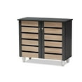 thumbnail image 1 of Baxton Studio Gisela Modern and Contemporary Two-tone Oak and Dark Gray 2-Door Shoe Storage Cabinet, 1 of 5