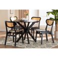 thumbnail image 1 of Baxton Studio Giuliana 5-Piece Wood & Rattan Dining Set in Brown, 1 of 4