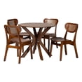 thumbnail image 1 of Baxton Studio Giuliana 5-Piece Wood & Rattan Dining Set in Brown, 1 of 8