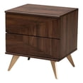 thumbnail image 1 of Baxton Studio Graceland Walnut Brown Finished Wood 2-Drawer Nightstand, 1 of 10