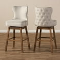 thumbnail image 1 of Baxton Studio Gradisca Modern and Contemporary  2-Piece Swivel Bar Stool Set Beige, 1 of 5