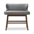 thumbnail image 1 of Baxton Studio Gradisca Modern and Contemporary Grey Fabric Button-tufted Upholstered Bar Bench Banquette, 1 of 6