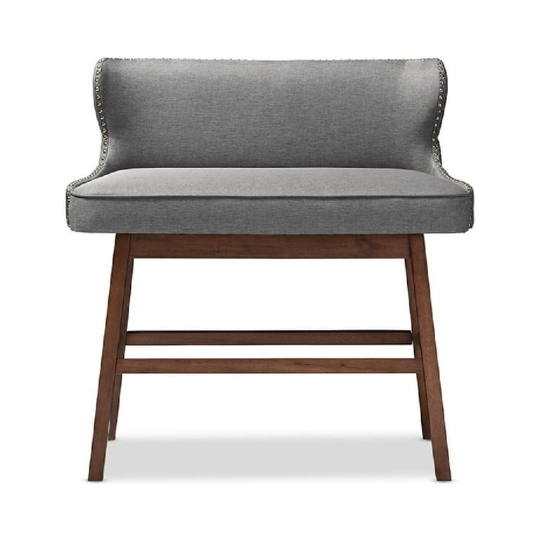 Baxton Studio Gradisca Modern and Contemporary Grey Fabric Button-tufted Upholstered Bar Bench Banquette Baxton Studio Gradisca Modern and Contemporary Grey Fabric Button-tufted Upholstered Bar Bench Banquette