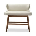 thumbnail image 1 of Baxton Studio Gradisca Modern and Contemporary Light Beige Fabric Button-tufted Upholstered Bar Bench Banquette, 1 of 5