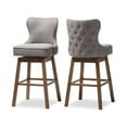thumbnail image 1 of Baxton Studio Gradisca Upholstered Swivel Bar Stool - Set of 2, 1 of 7