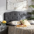 thumbnail image 1 of Baxton Studio Gregory Modern and Contemporary Grey Velvet Fabric Upholstered Queen Size Headboard, 1 of 8