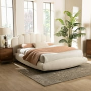 Baxton Studio Grenier Modern Floating Bed, King, Cream