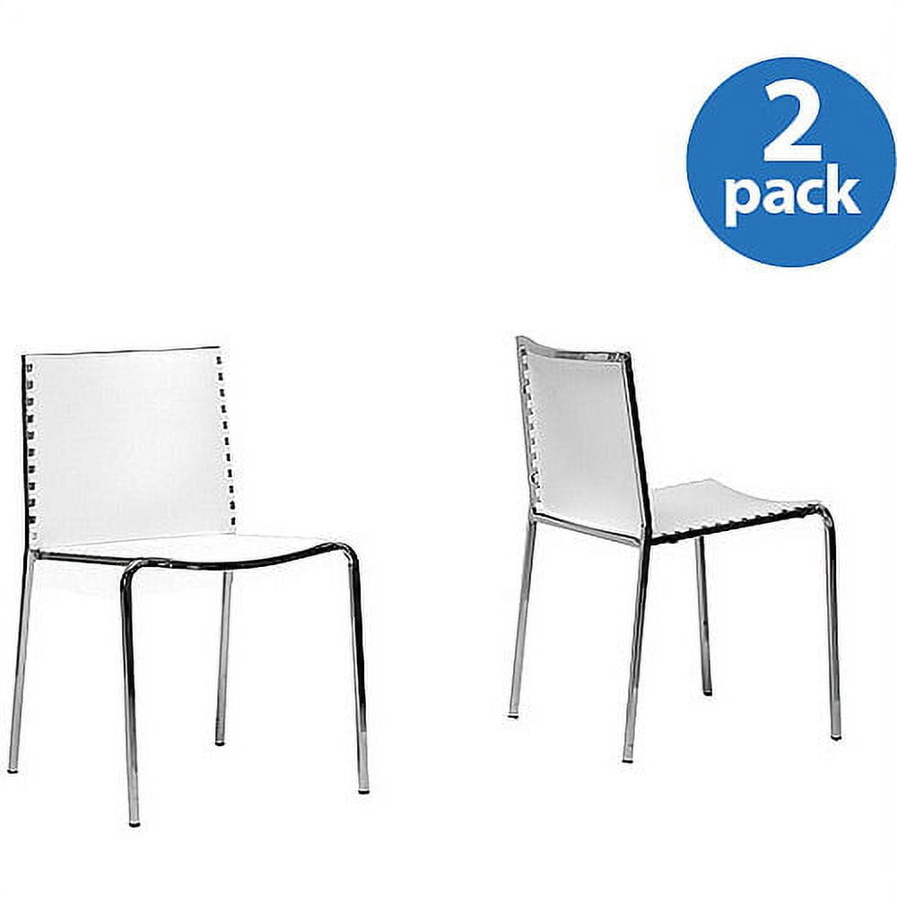 Baxton Studio Gridley Modern Dining Chairs, Set od 2, White