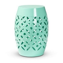 Baxton Studio Hallie Modern and Contemporary Aqua Finished Metal Outdoor Side Table