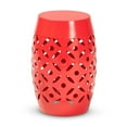 thumbnail image 1 of Baxton Studio Hallie Modern and Contemporary Red Finished Metal Outdoor Side Table, 1 of 6