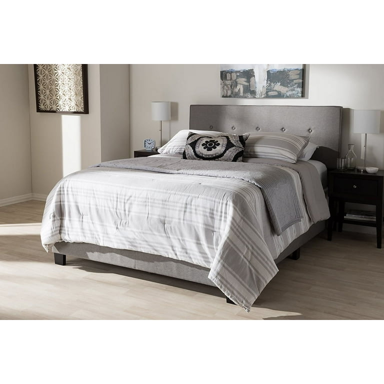 Baxton Studio Hampton Modern and Contemporary Light Grey Fabric Upholstered Full Size Bed Baxton Studio Hampton Modern and Contemporary Light Grey Fabric Upholstered Full Size Bed