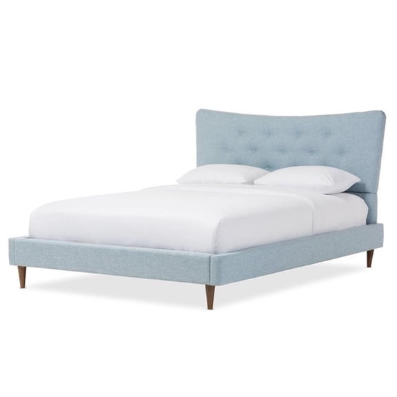 Baxton Studio Hannah Mid-Century Modern Platform Bed, Multiple sizes, Multiple colors