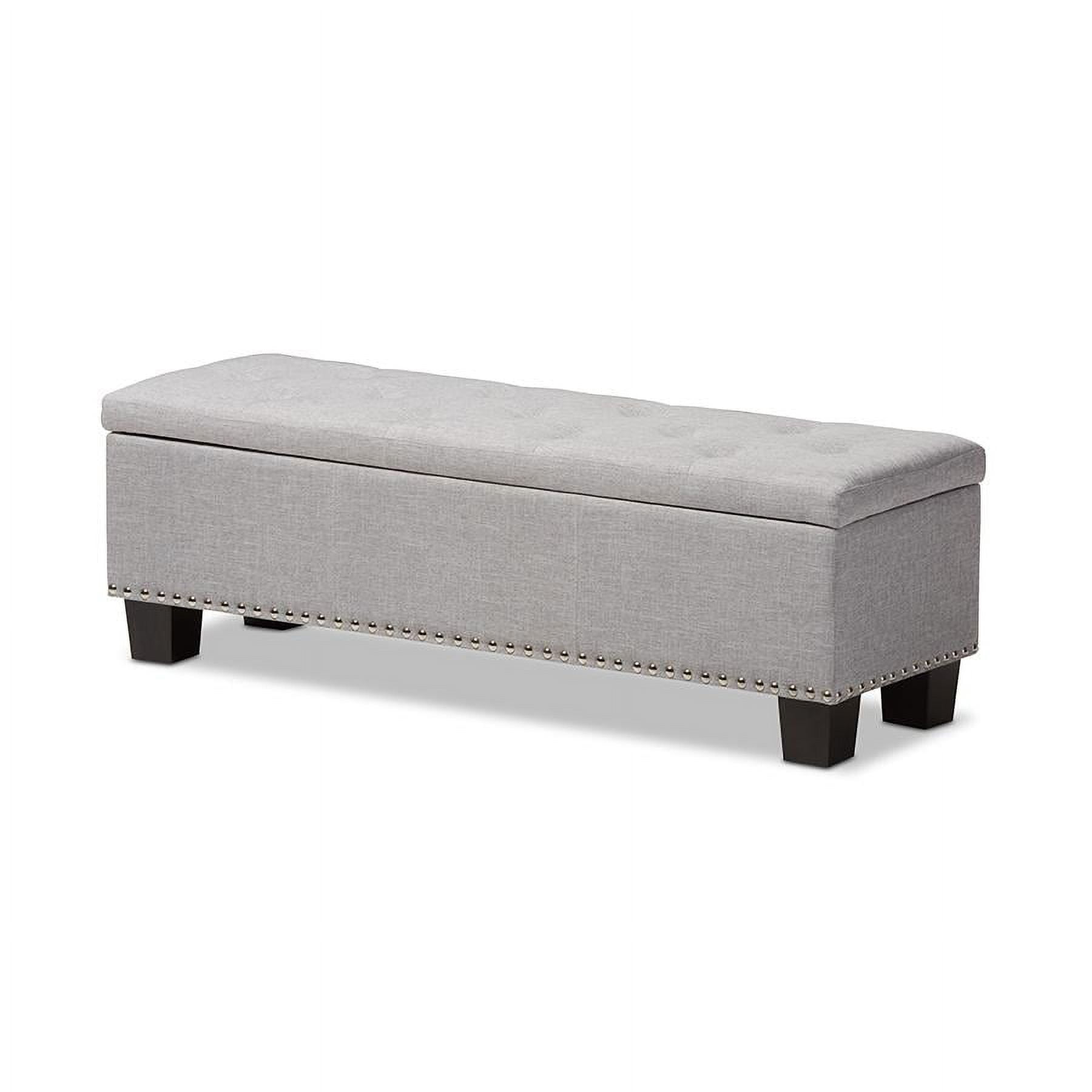 Baxton Studio Hannah Modern and Contemporary Dark Grey Fabric Upholstered Button-Tufting Storage Ottoman Bench Baxton Studio Hannah Modern and Contemporary Dark Grey Fabric Upholstered Button-Tufting Storage Ottoman Bench