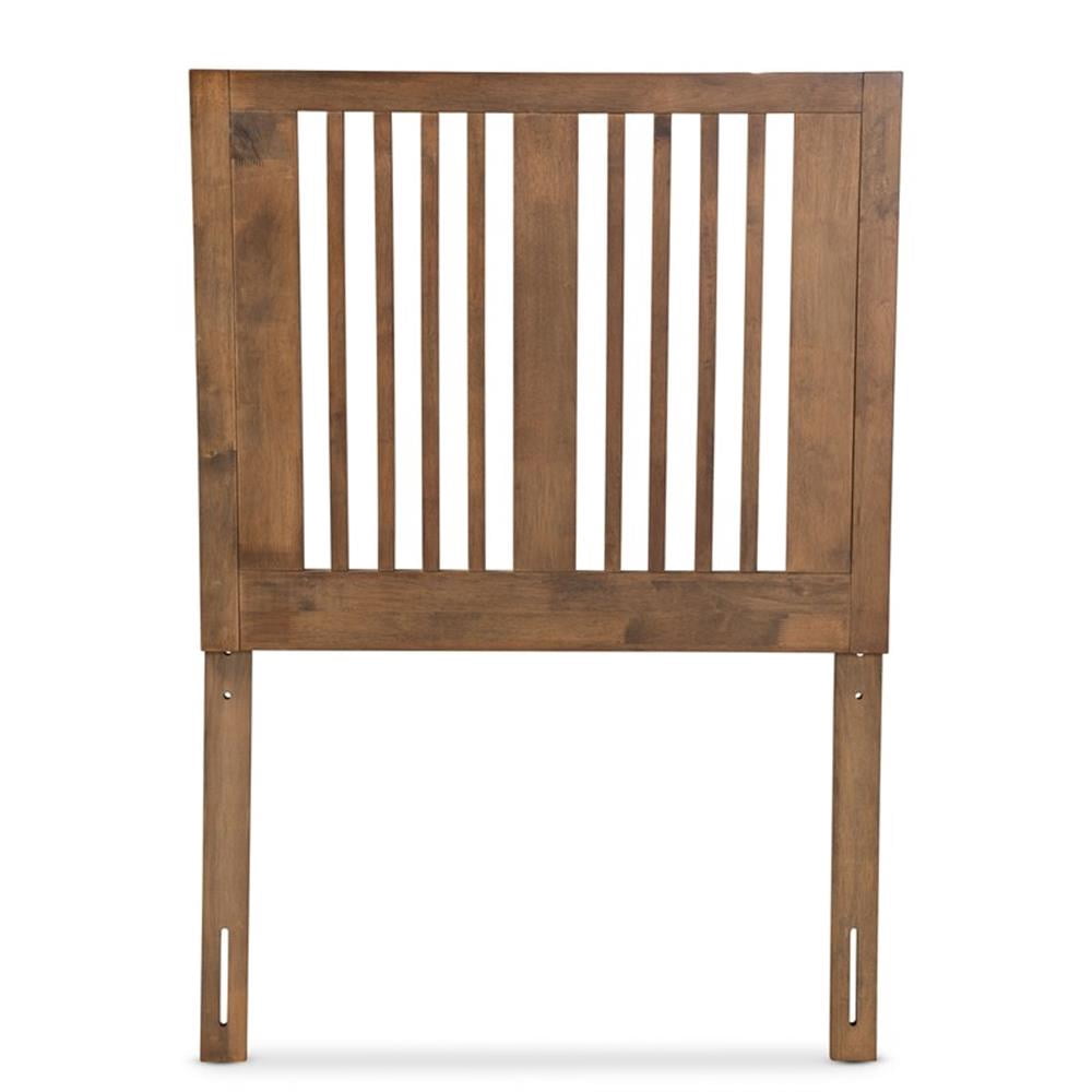 Baxton Studio Harena Modern and Contemporary Transitional Ash Walnut Finished Wood Twin Size Headboard