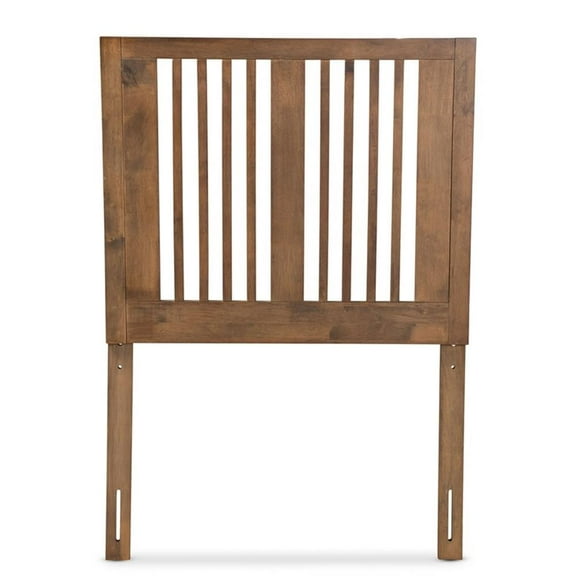 Baxton Studio Harena Modern and Contemporary Transitional Ash Walnut Finished Wood Twin Size Headboard