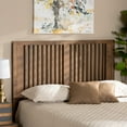 thumbnail image 1 of Baxton Studio Harena Contemporary/Modern Slat Back Support Rubberwood Headboard, Full, Ash Walnut, 1 of 8