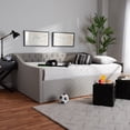 thumbnail image 1 of Baxton Studio Haylie Modern and Contemporary Light Grey Fabric Upholstered Queen Size Daybed, 1 of 9
