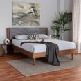 thumbnail image 1 of Baxton Studio Hemera Mid-Century Platform bed, King, Walnut Brown, 1 of 10