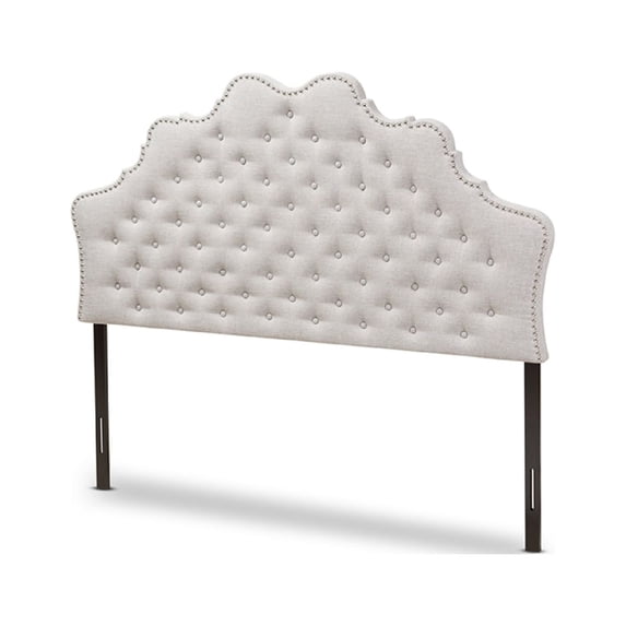 Baxton Studio Hilda Modern and Contemporary Greyish Beige Fabric Full Size Headboard