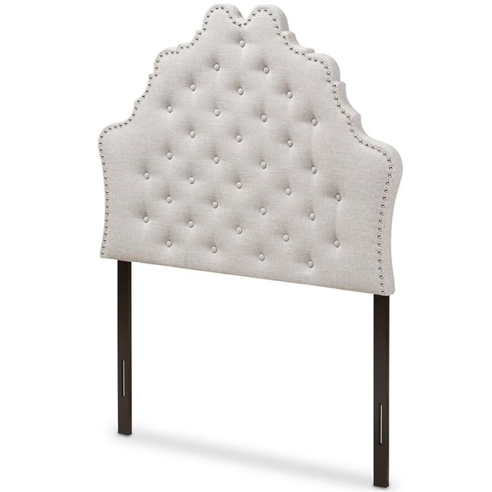 Baxton Studio Hilda Modern and Contemporary Greyish Beige Fabric Twin Size Headboard,Wholesale Interiors