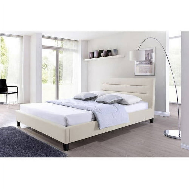 Baxton Studio Hillary Modern and Contemporary Queen Size Grey Fabric Upholstered Platform Base Bed Frame Baxton Studio Hillary Modern and Contemporary Queen Size Grey Fabric Upholstered Platform Base Bed Frame