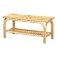 thumbnail image 1 of Baxton Studio Himari Modern Bohemian Natural Brown Rattan Accent Bench, 1 of 8