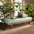 thumbnail image 1 of Baxton Studio Hiro Rubberwood Expandable Platform Bed Frame, Twin, Walnut, 1 of 12