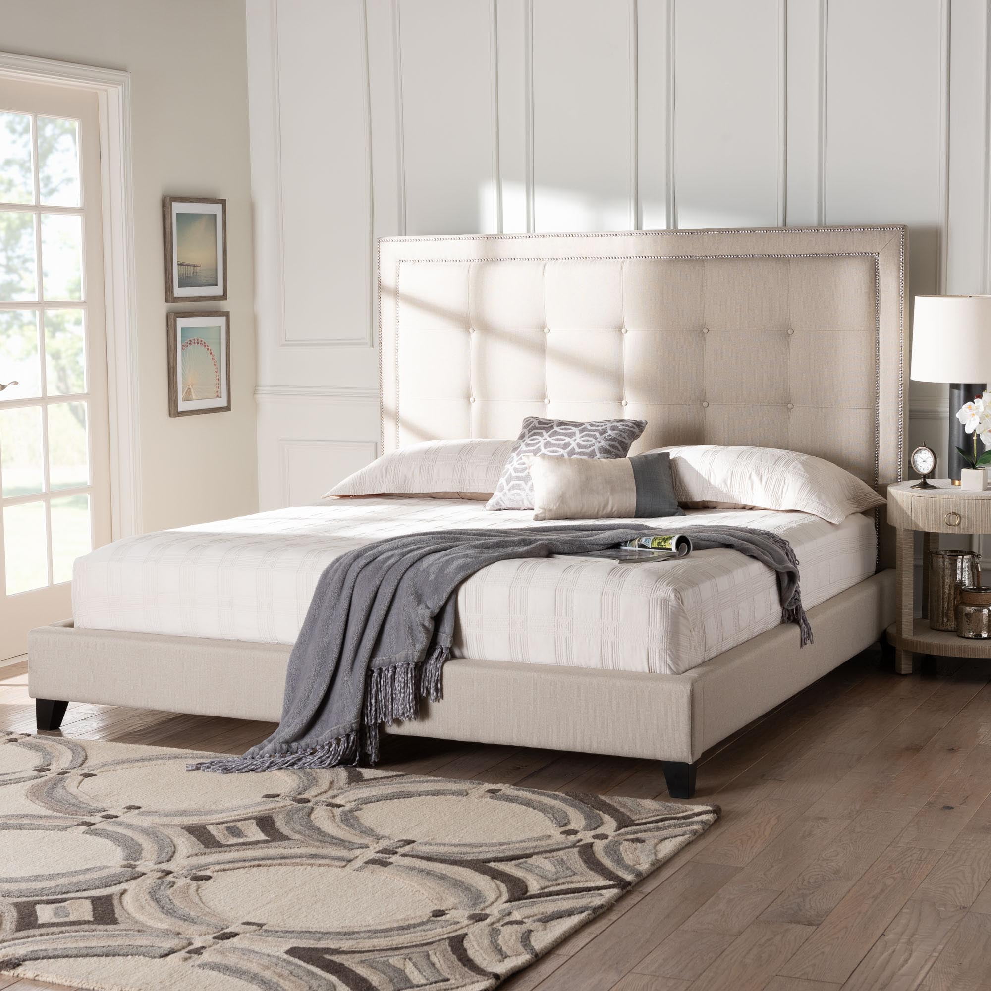 Baxton Studio Hirst Platform Bed Walmart