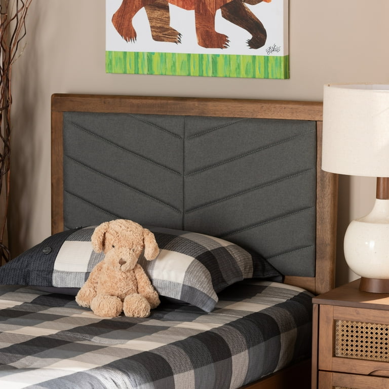 Baxton Studio Geneva Modern and Contemporary Dark Grey Fabric Upholstered Twin Size Headboard Baxton Studio Geneva Modern and Contemporary Dark Grey Fabric Upholstered Twin Size Headboard