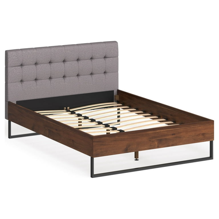 Baxton Studio Industrial Mixed Material Platform Bed with